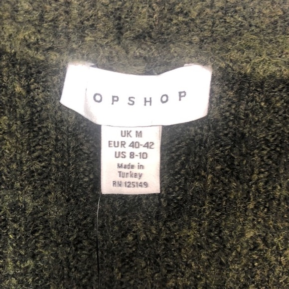 ✨ NWT Topshop olive green button up cardigan M - Picture 6 of 8